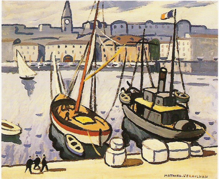 Peinture du Vieux-port 1905 verdihan