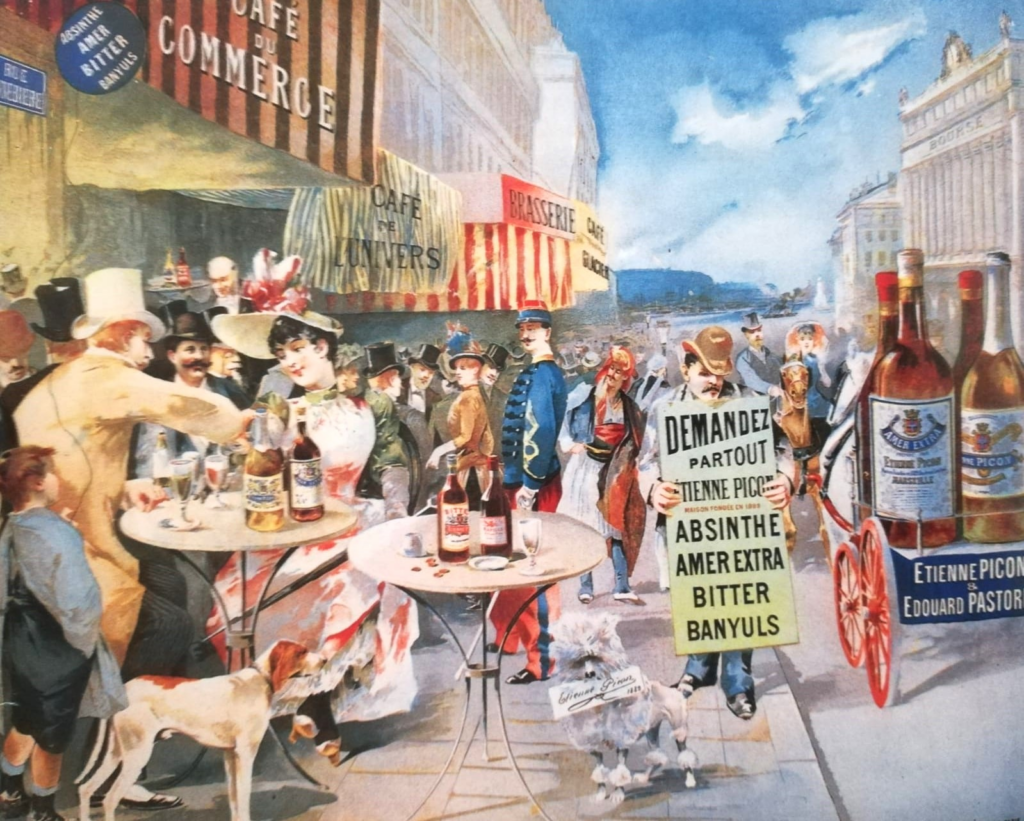 Source : Café du Commerce, Étienne Picon et Édouard Pastorel, 1889. Lithographie éditée par V. Paylart et fils (Paris). Dimensions : 50 x 61 cm. Numéro d'inventaire : MHM 87.10.21, Musées de la Ville de Marseille. Publié dans l'ouvrage Portraits d'industrie, Musée d'Histoire de Marseille.